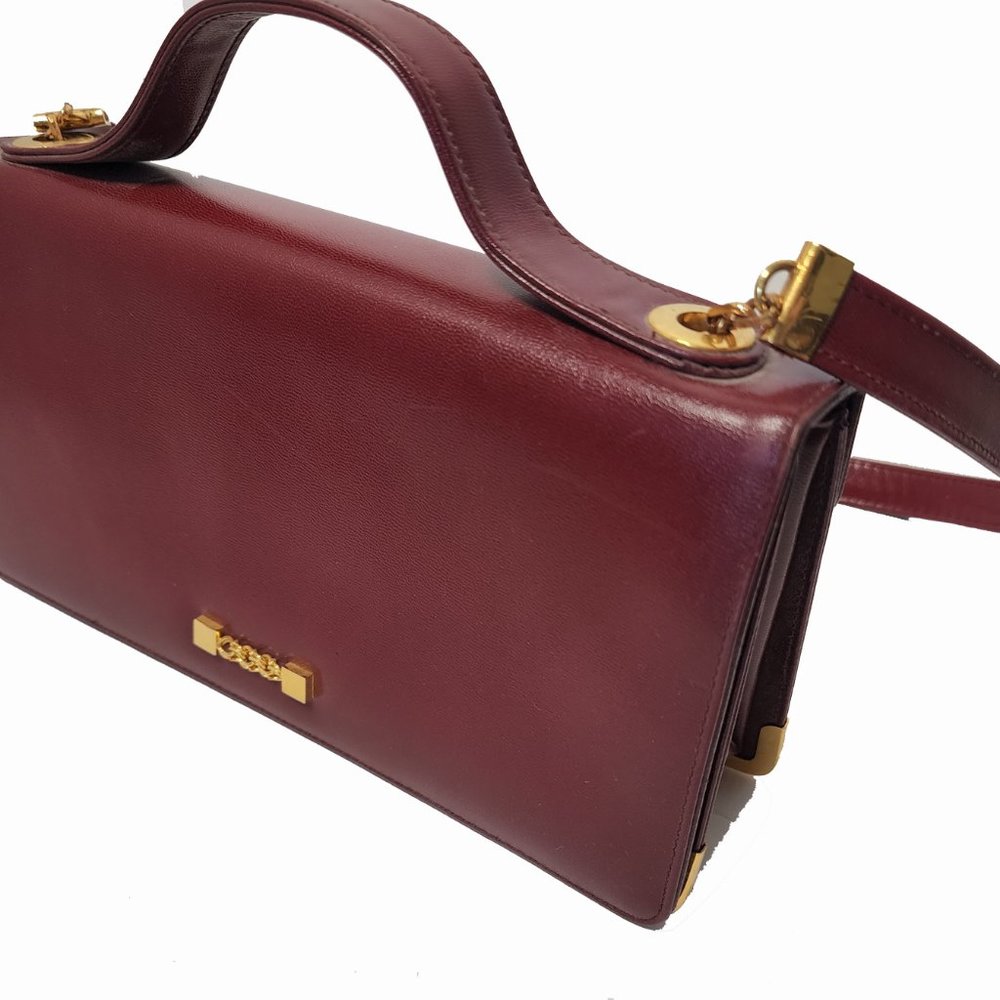 Vintage Koret Red Leather and Gold Purse